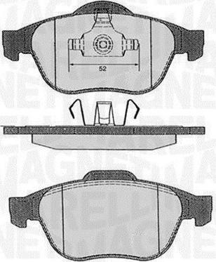 Magneti Marelli 363916060383 - Bremžu uzliku kompl., Disku bremzes autospares.lv