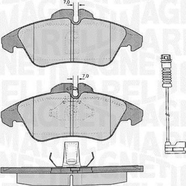 Magneti Marelli 363916060321 - Тормозные колодки, дисковые, комплект www.autospares.lv