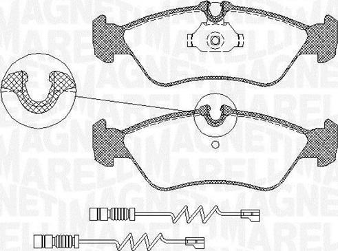 Magneti Marelli 363916060323 - Тормозные колодки, дисковые, комплект www.autospares.lv