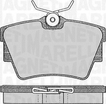 Magneti Marelli 363916060370 - Тормозные колодки, дисковые, комплект www.autospares.lv