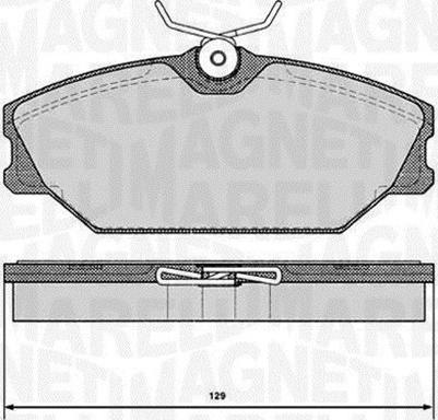 Magneti Marelli 363916060377 - Тормозные колодки, дисковые, комплект www.autospares.lv