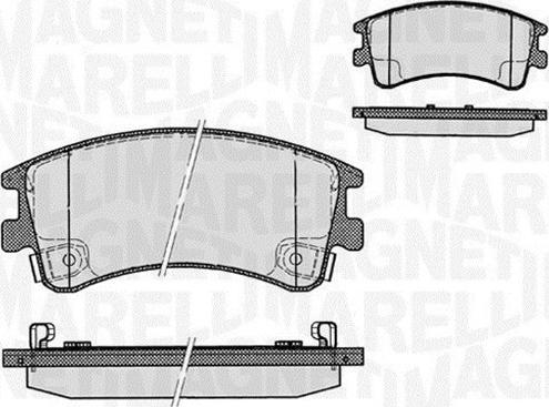 Magneti Marelli 363916060295 - Bremžu uzliku kompl., Disku bremzes www.autospares.lv