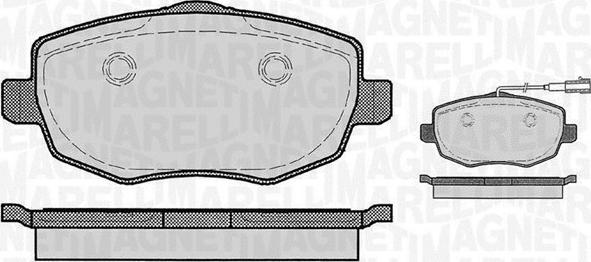 Magneti Marelli 363916060290 - Bremžu uzliku kompl., Disku bremzes www.autospares.lv