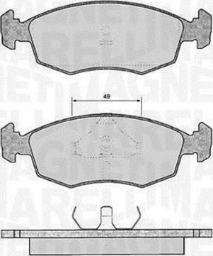 Magneti Marelli 363916060249 - Bremžu uzliku kompl., Disku bremzes autospares.lv