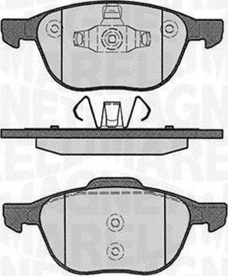 Magneti Marelli 363916060244 - Bremžu uzliku kompl., Disku bremzes autospares.lv