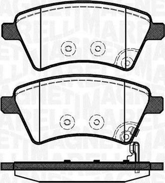 Magneti Marelli 363916060241 - Тормозные колодки, дисковые, комплект www.autospares.lv