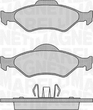 Magneti Marelli 363916060251 - Тормозные колодки, дисковые, комплект www.autospares.lv