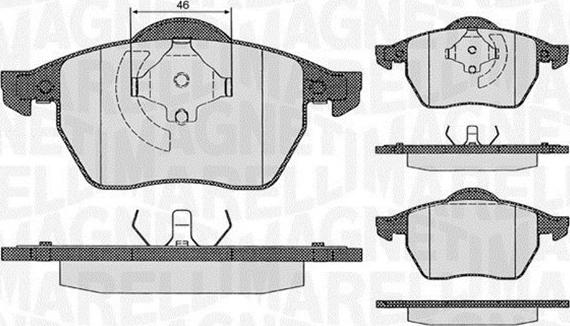 Magneti Marelli 363916060260 - Bremžu uzliku kompl., Disku bremzes www.autospares.lv