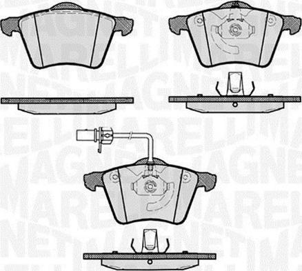 Magneti Marelli 363916060262 - Brake Pad Set, disc brake www.autospares.lv