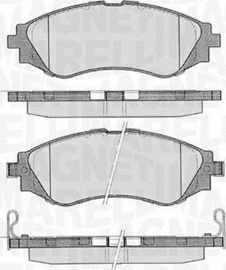 Magneti Marelli 363916060206 - Тормозные колодки, дисковые, комплект www.autospares.lv