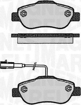 Magneti Marelli 363916060215 - Тормозные колодки, дисковые, комплект www.autospares.lv