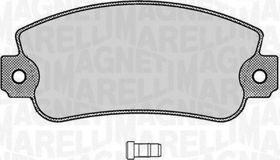 Magneti Marelli 363916060212 - Тормозные колодки, дисковые, комплект www.autospares.lv