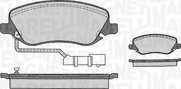 Magneti Marelli 363916060289 - Bremžu uzliku kompl., Disku bremzes www.autospares.lv