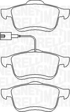 Magneti Marelli 363916060288 - Brake Pad Set, disc brake www.autospares.lv