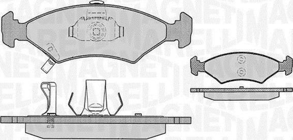 Magneti Marelli 363916060287 - Тормозные колодки, дисковые, комплект www.autospares.lv