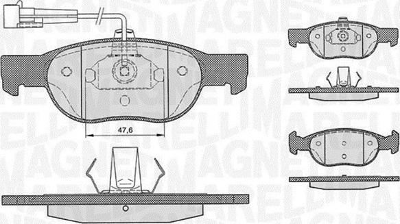 Magneti Marelli 363916060222 - Тормозные колодки, дисковые, комплект www.autospares.lv