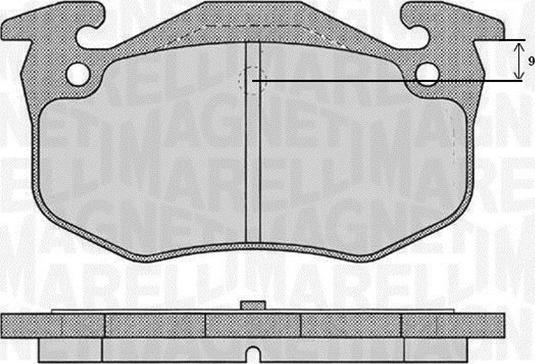 Magneti Marelli 363916060790 - Тормозные колодки, дисковые, комплект www.autospares.lv