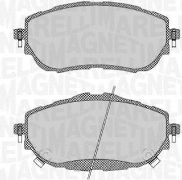 Magneti Marelli 363916060708 - Bremžu uzliku kompl., Disku bremzes www.autospares.lv