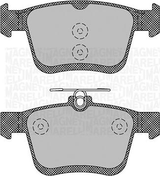 Magneti Marelli 363916060714 - Тормозные колодки, дисковые, комплект www.autospares.lv