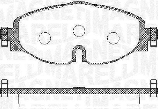 Magneti Marelli 363916060716 - Bremžu uzliku kompl., Disku bremzes autospares.lv