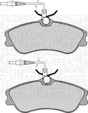 Magneti Marelli 363916060786 - Bremžu uzliku kompl., Disku bremzes autospares.lv