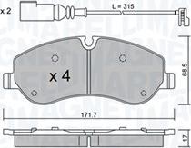 Magneti Marelli 363916061165 - Bremžu uzliku kompl., Disku bremzes autospares.lv