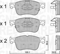 Magneti Marelli 363916061216 - Тормозные колодки, дисковые, комплект www.autospares.lv