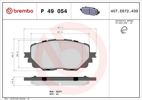 Magneti Marelli 363700449054 - Bremžu uzliku kompl., Disku bremzes www.autospares.lv