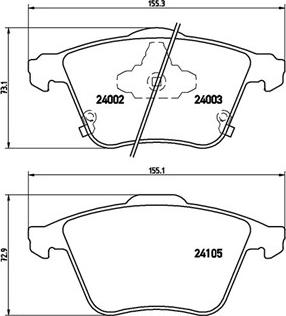 Magneti Marelli 363700449038 - Bremžu uzliku kompl., Disku bremzes www.autospares.lv