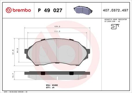 Magneti Marelli 363700449027 - Bremžu uzliku kompl., Disku bremzes www.autospares.lv