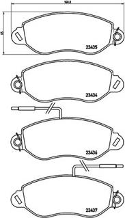 Magneti Marelli 363700456042 - Bremžu uzliku kompl., Disku bremzes www.autospares.lv