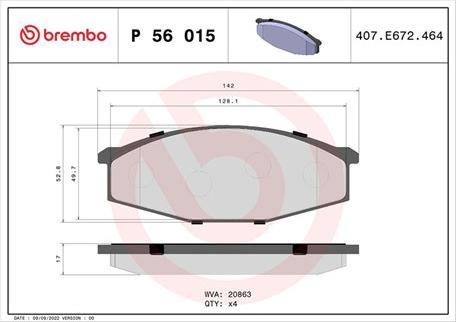 Magneti Marelli 363700456015 - Bremžu uzliku kompl., Disku bremzes www.autospares.lv