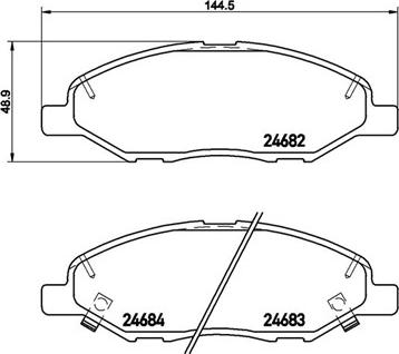 Magneti Marelli 363700456088 - Bremžu uzliku kompl., Disku bremzes www.autospares.lv