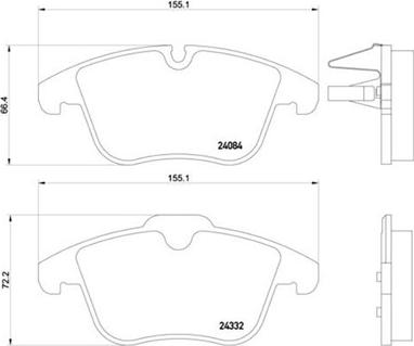 Magneti Marelli 363700461106 - Тормозные колодки, дисковые, комплект www.autospares.lv