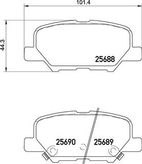 Magneti Marelli 363700461111 - Bremžu uzliku kompl., Disku bremzes www.autospares.lv