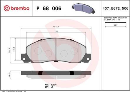 Magneti Marelli 363700468006 - Bremžu uzliku kompl., Disku bremzes autospares.lv