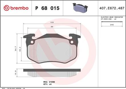 Magneti Marelli 363700468015 - Bremžu uzliku kompl., Disku bremzes www.autospares.lv