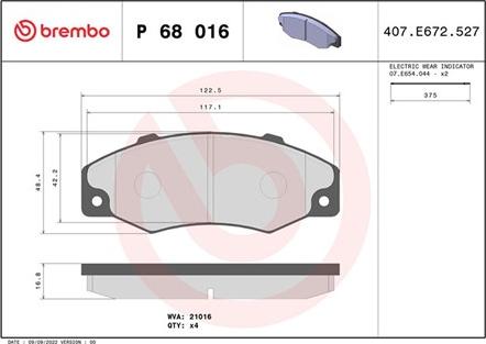 Magneti Marelli 363700468016 - Bremžu uzliku kompl., Disku bremzes www.autospares.lv