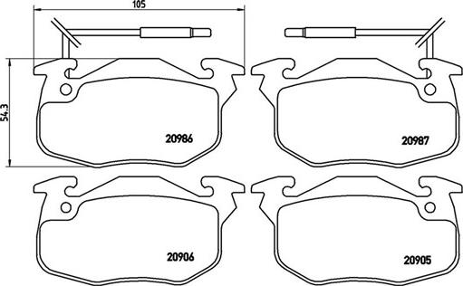 Magneti Marelli 363700468010 - Bremžu uzliku kompl., Disku bremzes www.autospares.lv