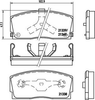 ATE 27 0460 1703 2 - Brake Pad Set, disc brake www.autospares.lv