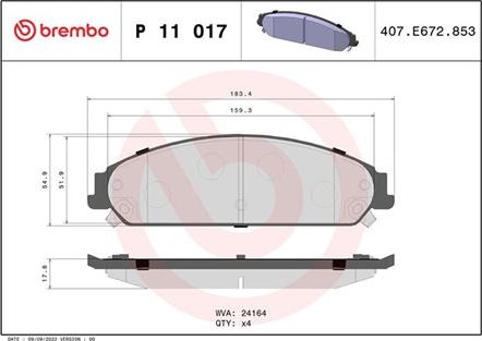 Magneti Marelli 363700411017 - Bremžu uzliku kompl., Disku bremzes www.autospares.lv