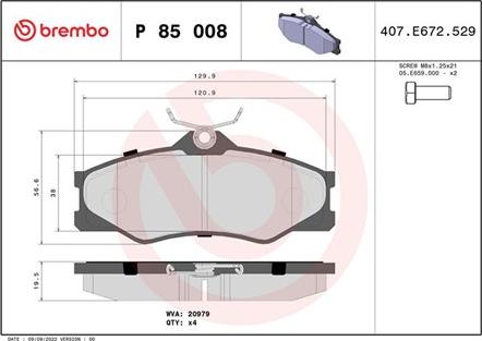 Magneti Marelli 363700485008 - Bremžu uzliku kompl., Disku bremzes www.autospares.lv