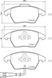 Magneti Marelli 363700485146 - Тормозные колодки, дисковые, комплект www.autospares.lv