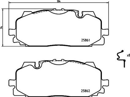 RHIAG 10556288 - Bremžu uzliku kompl., Disku bremzes autospares.lv