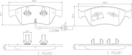 Magneti Marelli 363700485102 - Bremžu uzliku kompl., Disku bremzes www.autospares.lv