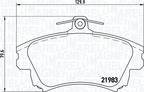 Magneti Marelli 363700486017 - Bremžu uzliku kompl., Disku bremzes www.autospares.lv