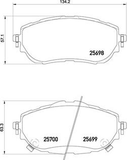 Magneti Marelli 363700483150 - Bremžu uzliku kompl., Disku bremzes www.autospares.lv