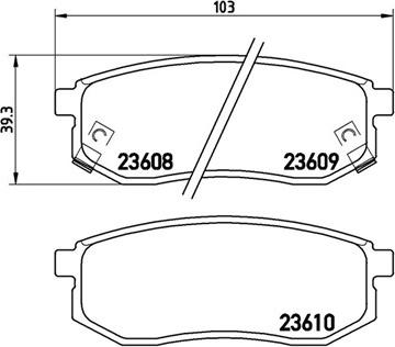 Magneti Marelli 363700430030 - Bremžu uzliku kompl., Disku bremzes www.autospares.lv