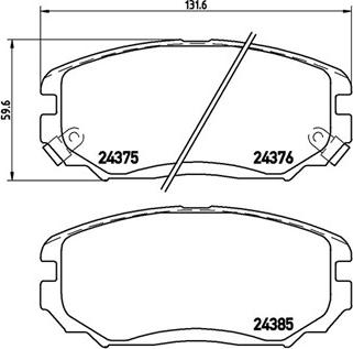 Magneti Marelli 363700430038 - Brake Pad Set, disc brake www.autospares.lv