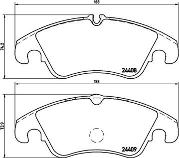 Magneti Marelli 363700424074 - Bremžu uzliku kompl., Disku bremzes www.autospares.lv